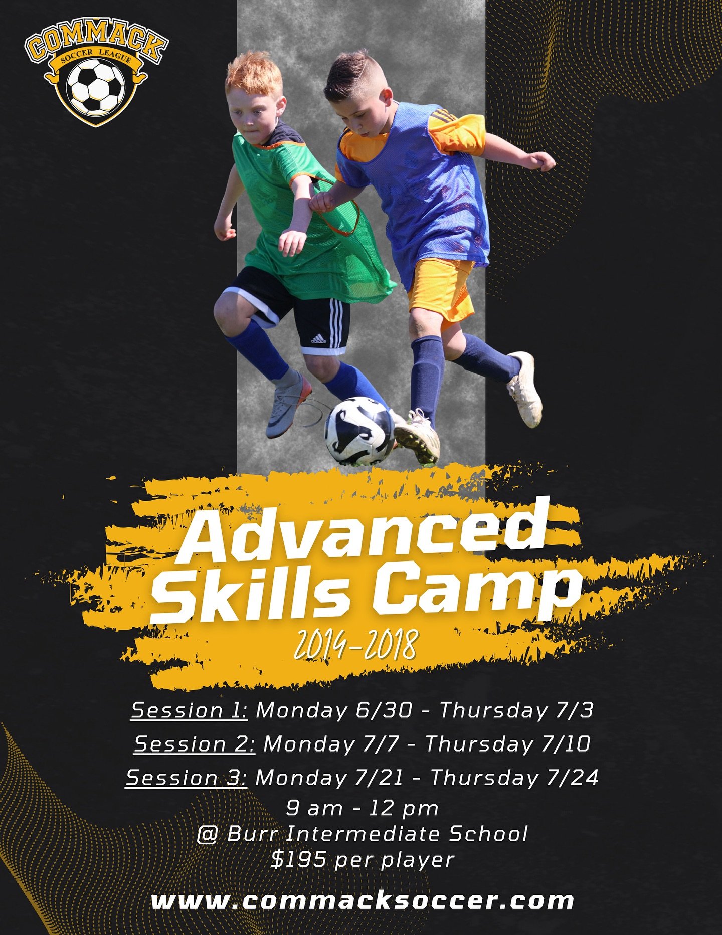 Last call for session 1 of our Advanced Skills Camp &amp; Pee Wee Camp! Session 1 for both camps begin today, with each camp consisting of dedicated time for small sided games, skills training, snacks, scrimmages, competitions, and even some time for
