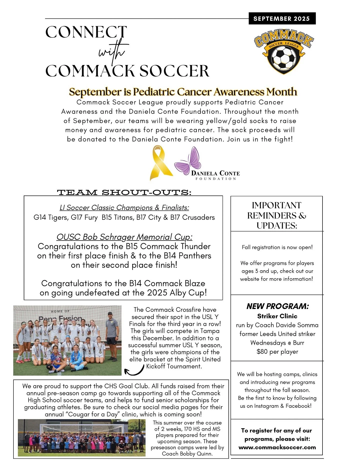 Connect with Commack Soccer: September edition ⚽️🗞️ #CommackSoccer #CommackSoccerLeague