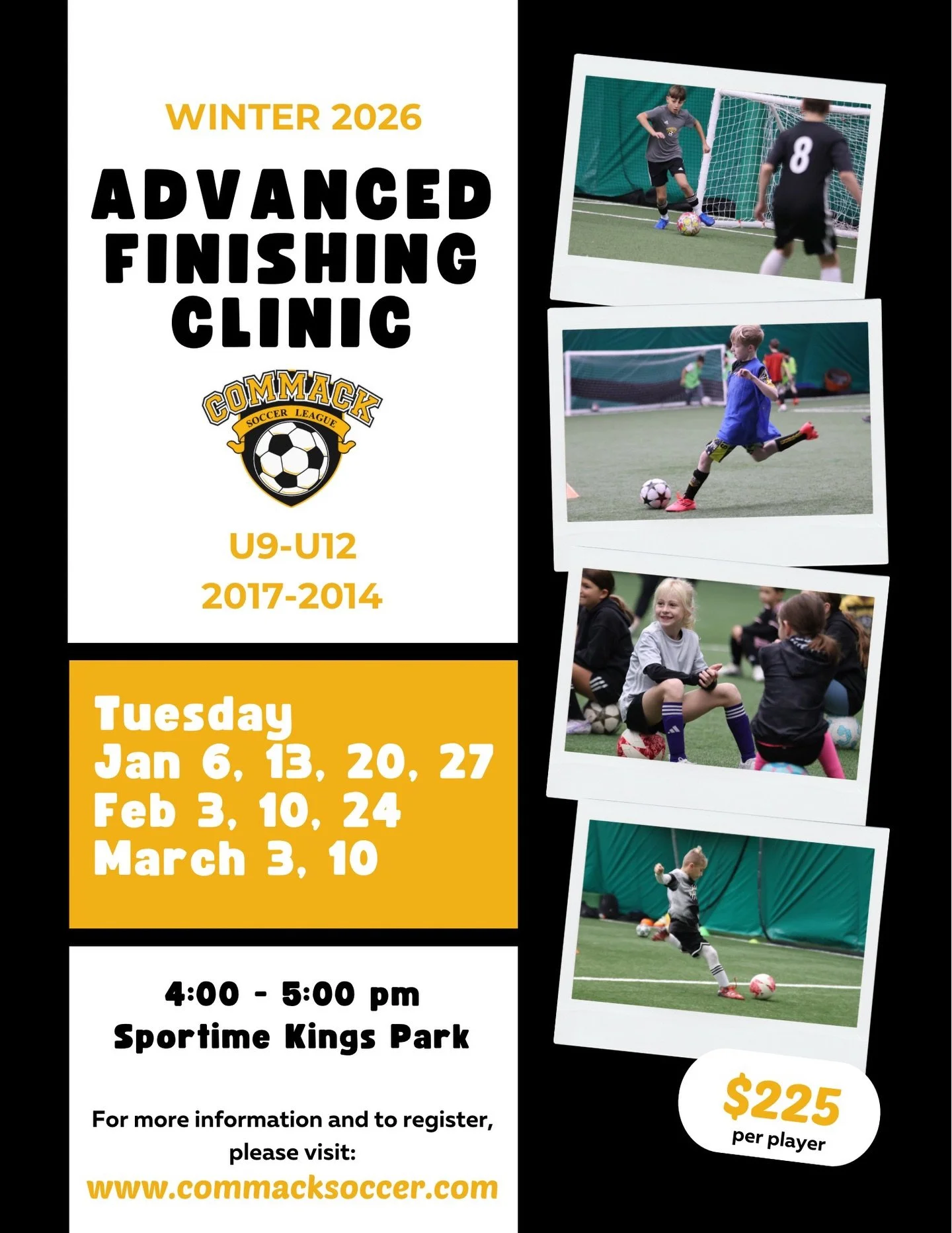 Join us on Tuesdays this winter for our Advanced Finishing Clinic! This clinic is the perfect opportunity to keep those skills sharp during the off-season. Don&rsquo;t miss out, spots are filling up quickly. For more information &amp; to register, pl