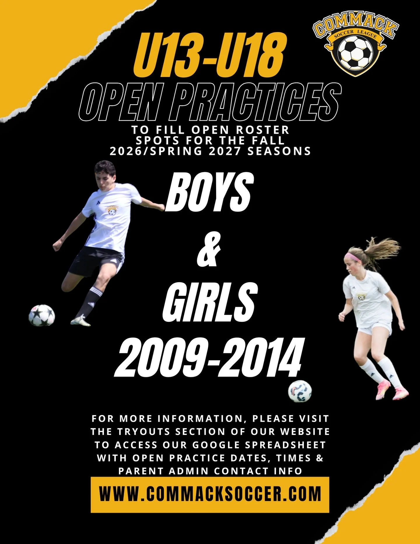 Many of our U13-U18 teams will be holding open tryouts over the course of the next few weeks. Tryout dates, times and more information can be found under the &ldquo;tryouts&rdquo; section of our website. Please contact the parent admin if you plan on