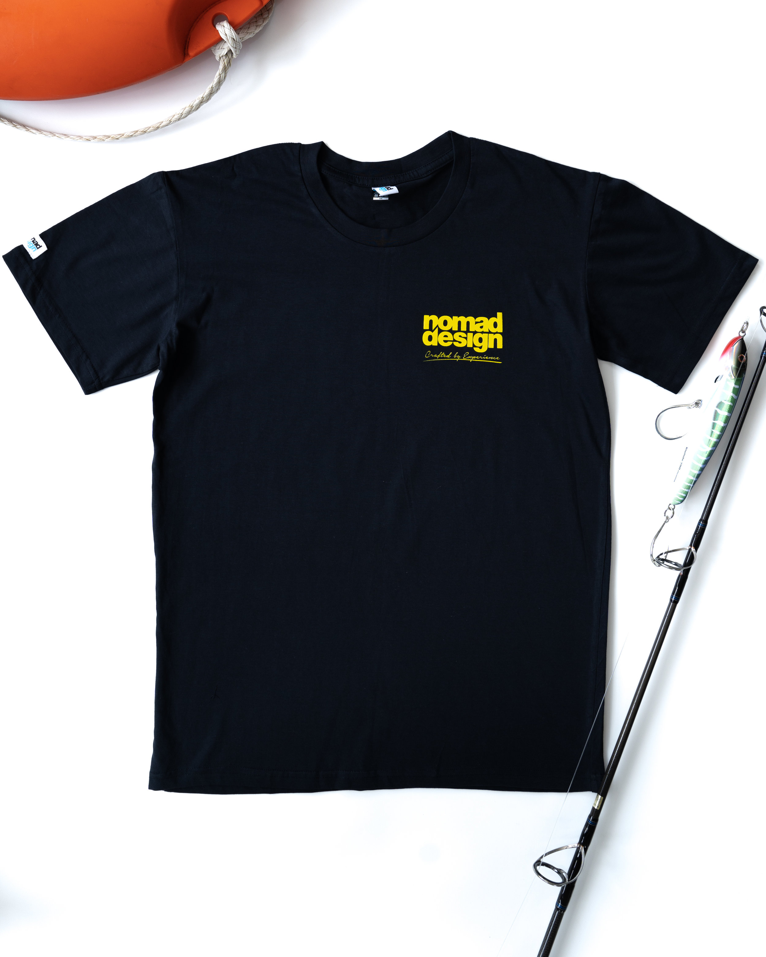 Nomad Design Tee - Navy/Yellow