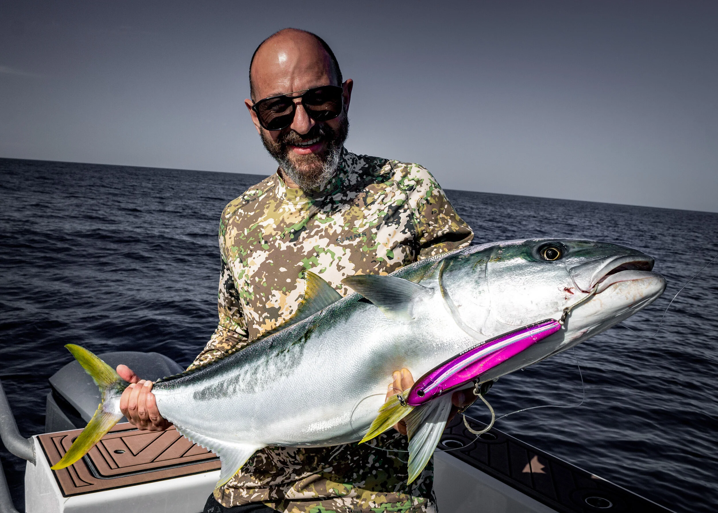 Our Purple Fusilier colour is about as bright and unnatural as our lures come, but that doesn’t stop a hungry fish from taking a bite.