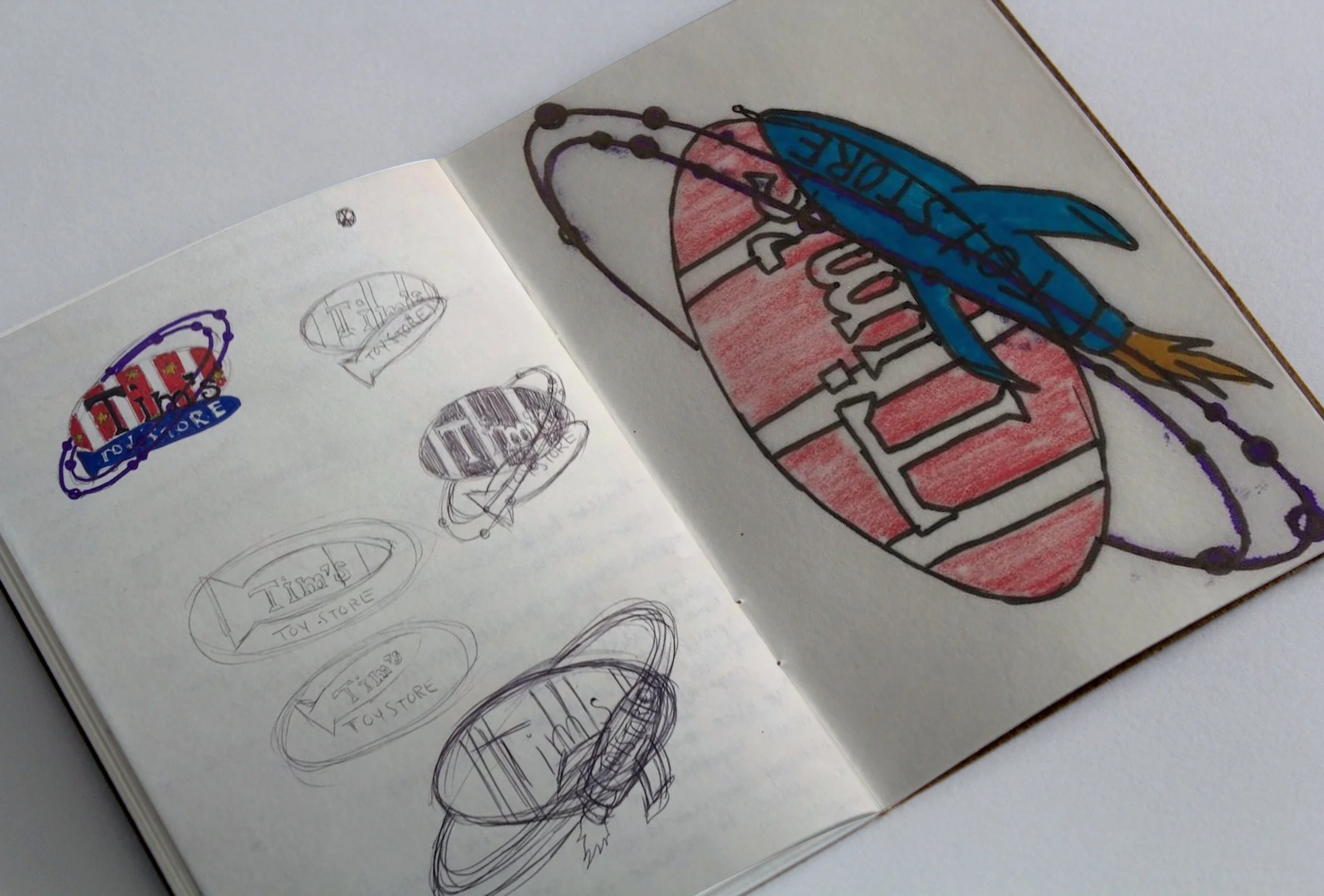  Original Sketch of the Tim’s Tip Top Toys 