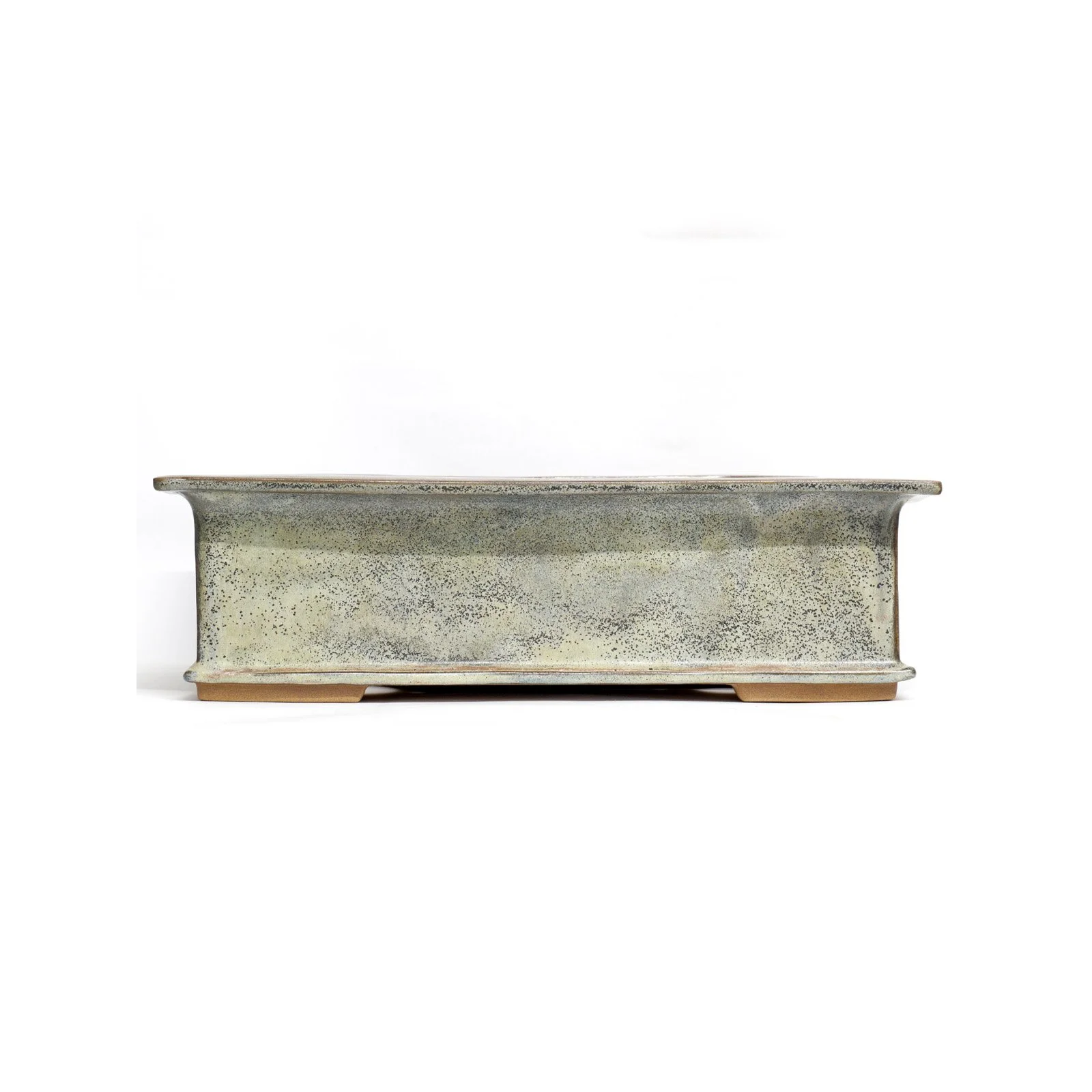 White and Green Spotted Satin Rectangle