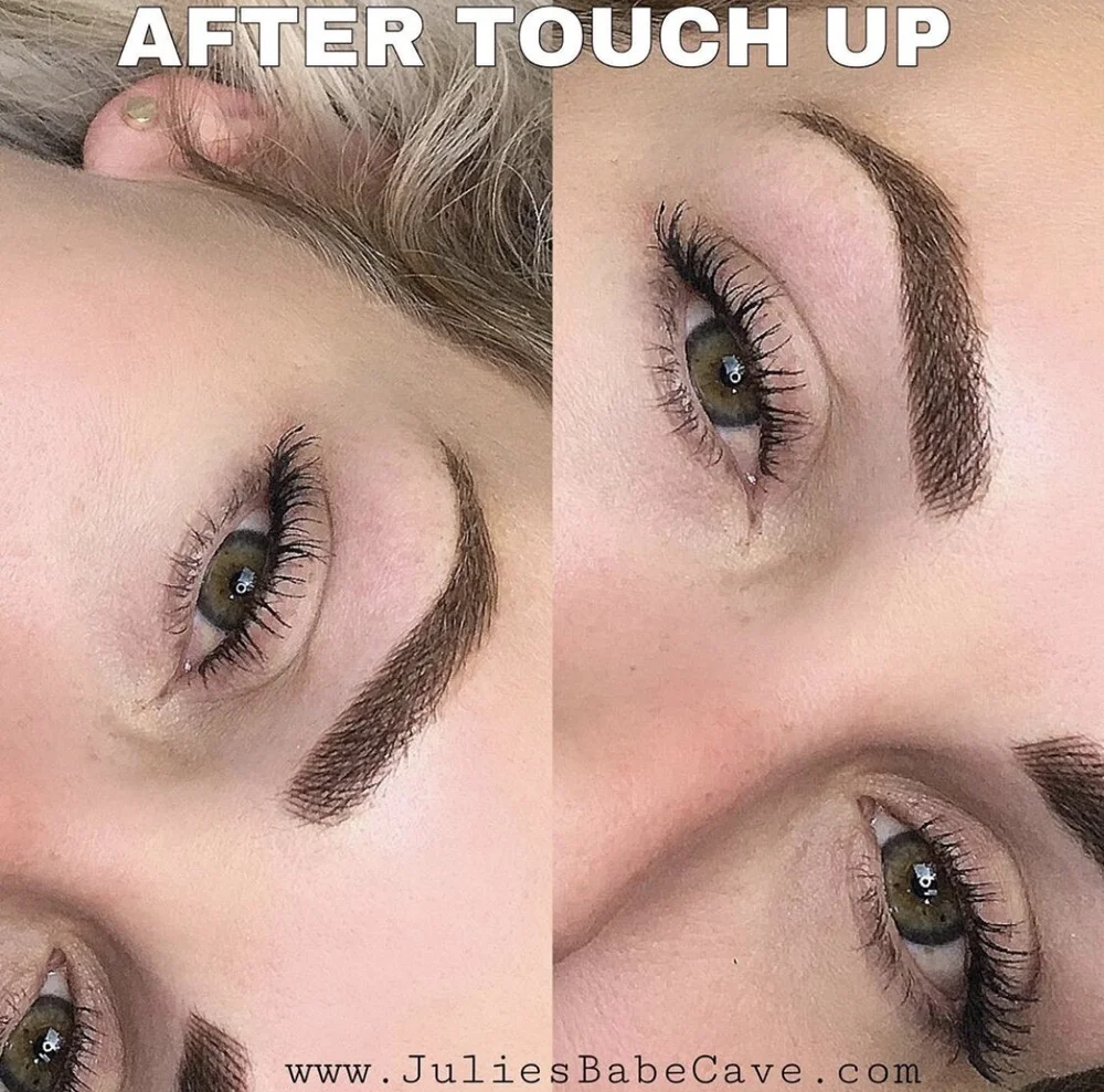 Before and After Pictures of Healed Eyebrow Microblading and Permanent Makeup tattooing — Makeup