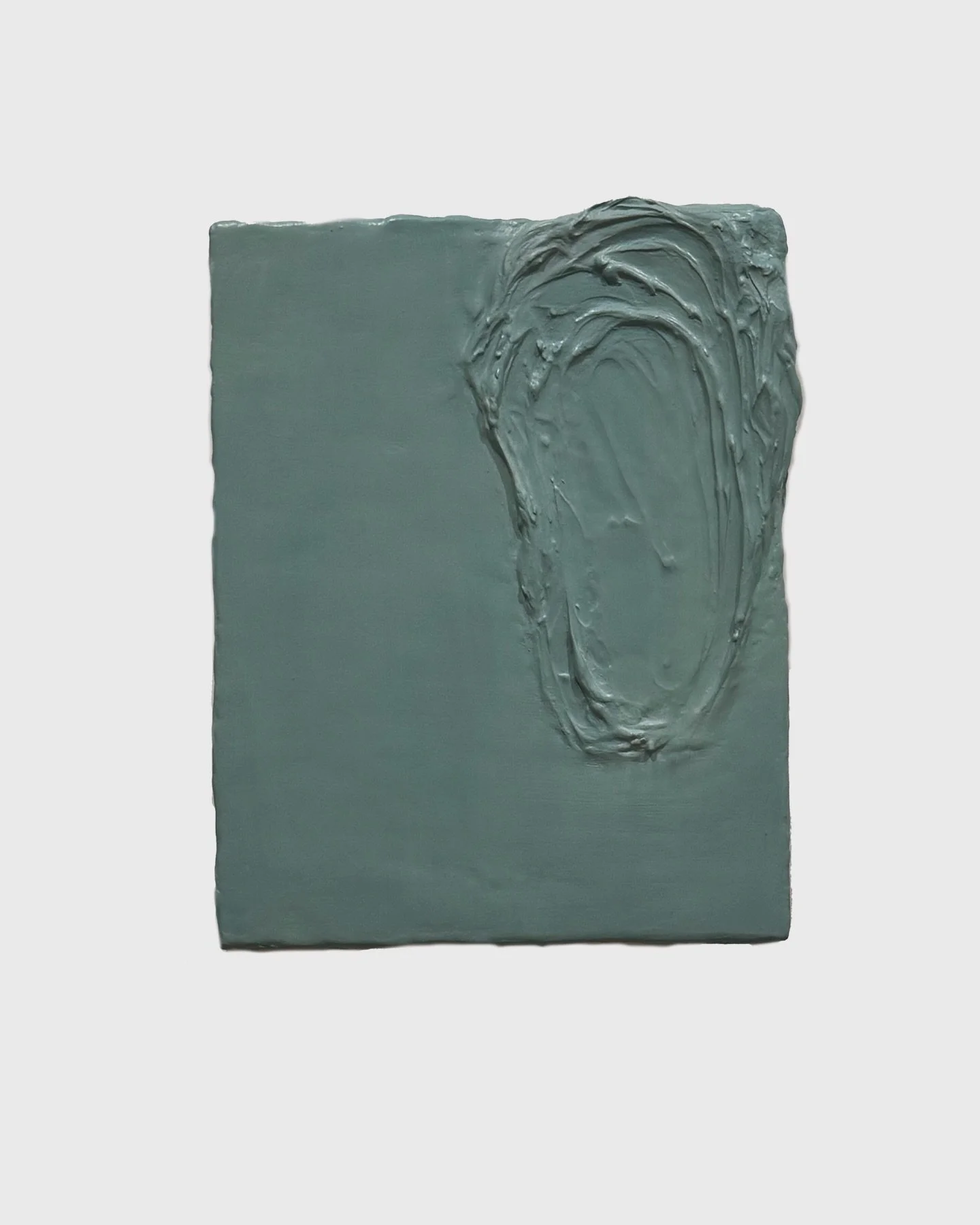 Earthbound, 2024
Acrylic and Korean Celadon Clay on Canvas 
14 ½ X 11 inches