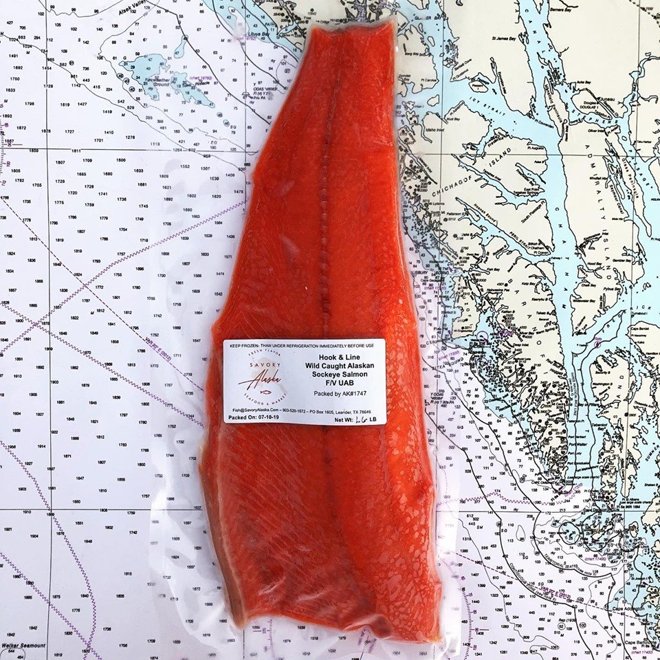 Wild, Line-Caught Sockeye Salmon