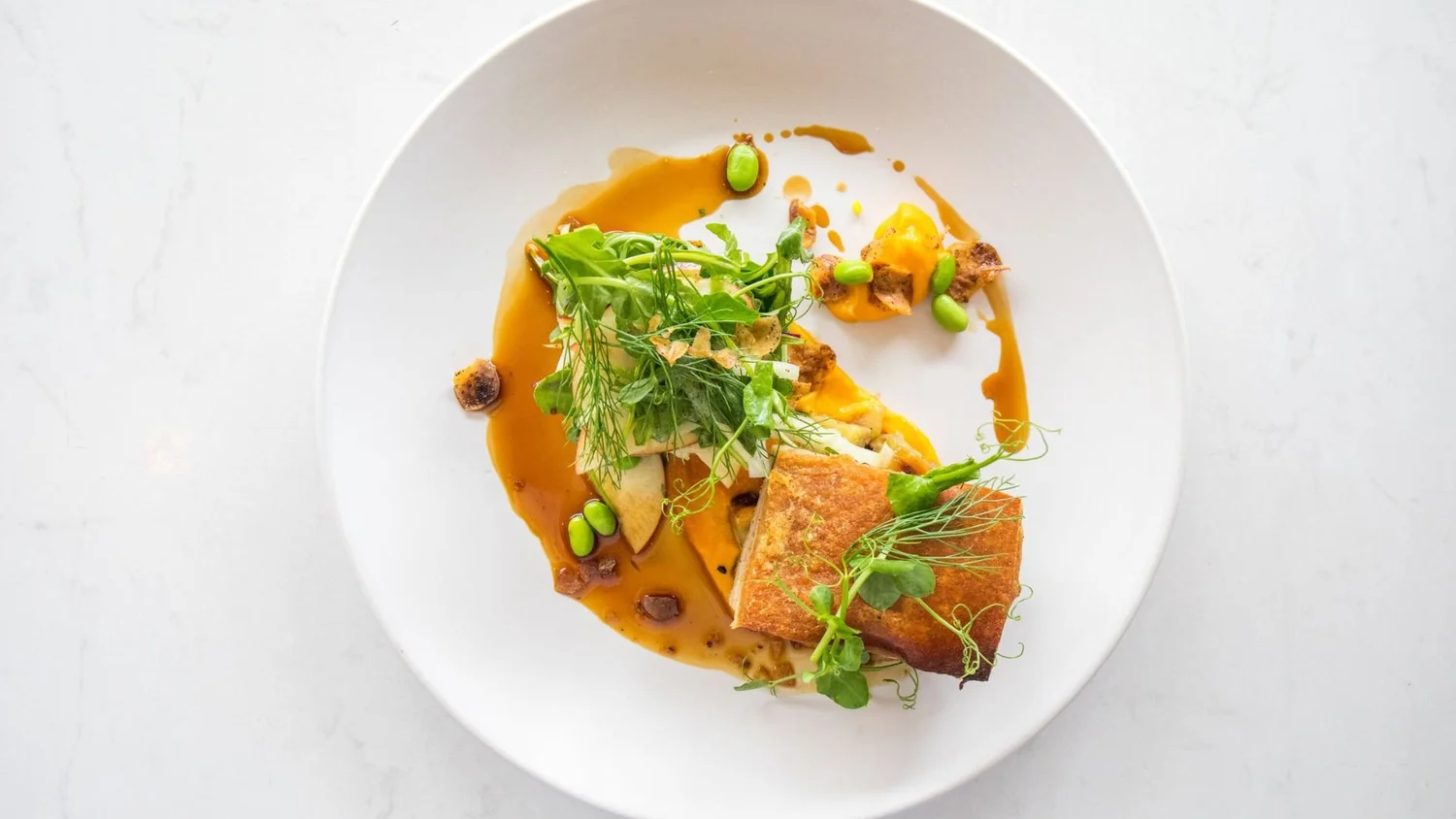 A signature plate at Mission Bay Cafe