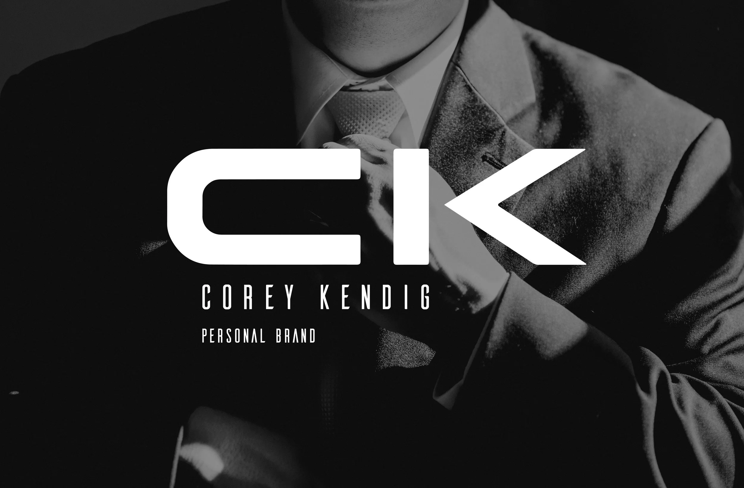 A personal brand created for real-estate entrepreneur, Corey Kendig. I designed a custom typeface to create the logo mark, business cards, letterhead and vinyl stickers for his Lamborghini. I see Corey doing extraordinary work in the future and