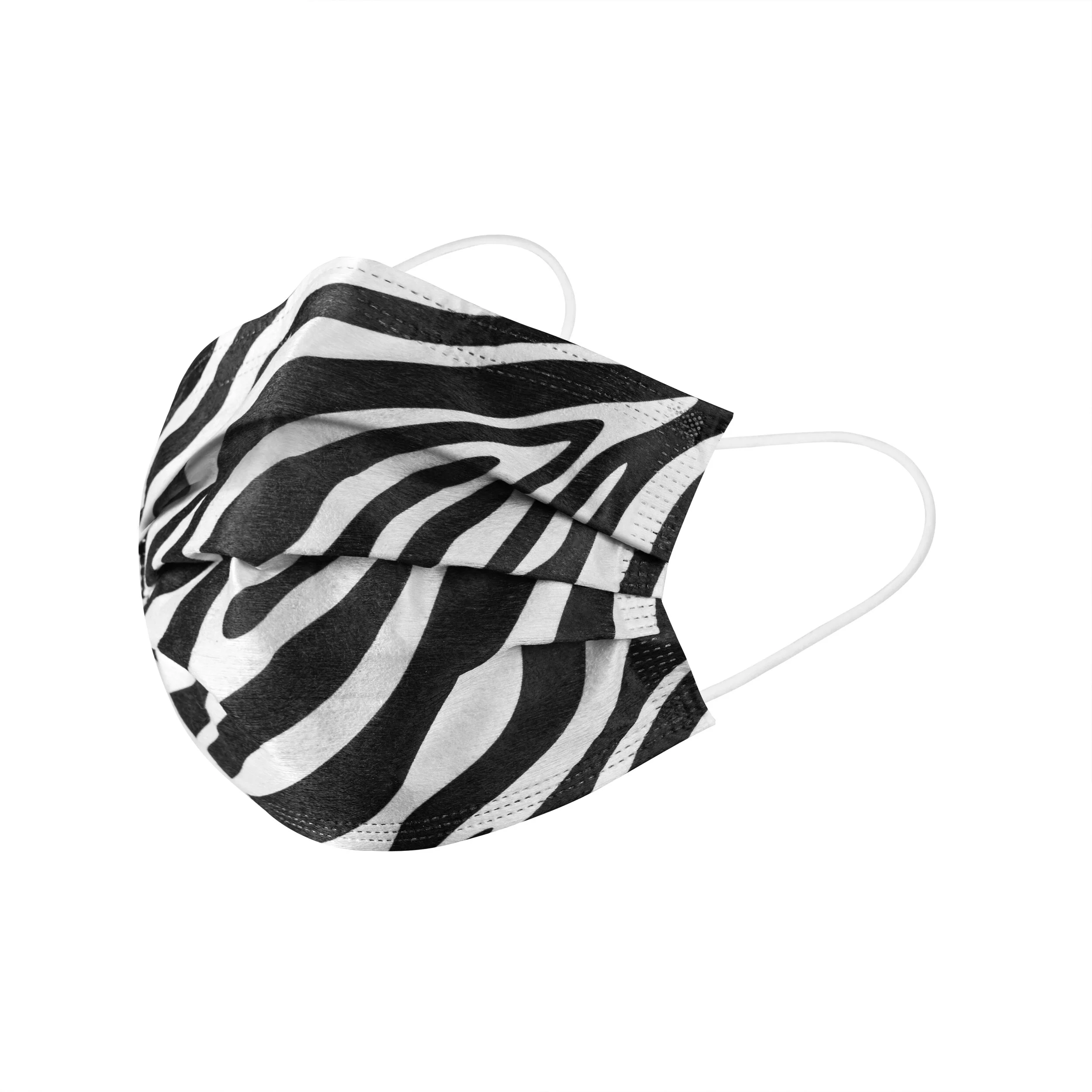 Hygenix for You Zebra 3ply Disposable Face Masks PFE 99 (Pack of 50 Pcs). Comfy & Stylish