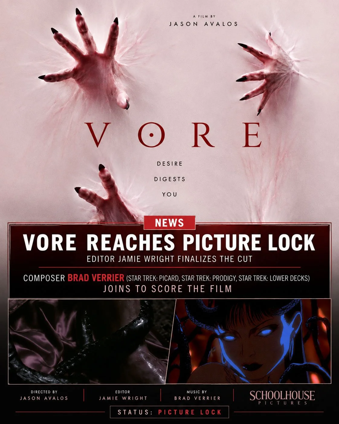 VORE Reaches Picture Lock, Advances Short-to-Feature Development