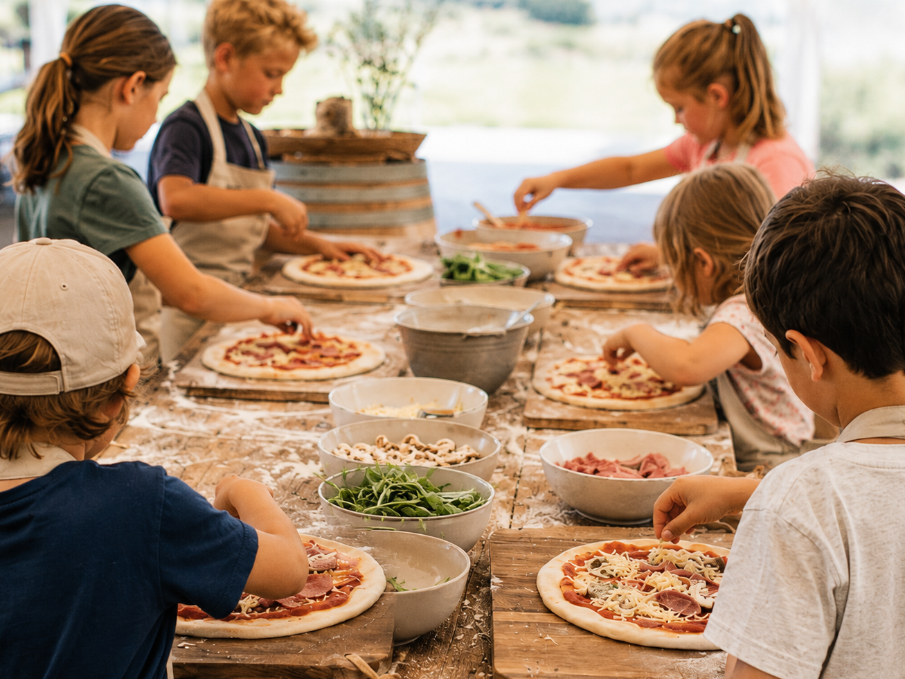 Little Foodies at the Winery: Pizza Making