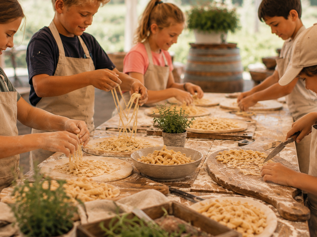 Little Foodies at the Winery: Pasta Making