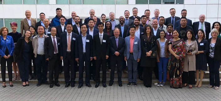 Relaxing after work, GAIN 2018 participants and partners, Barcelona, May 2018.