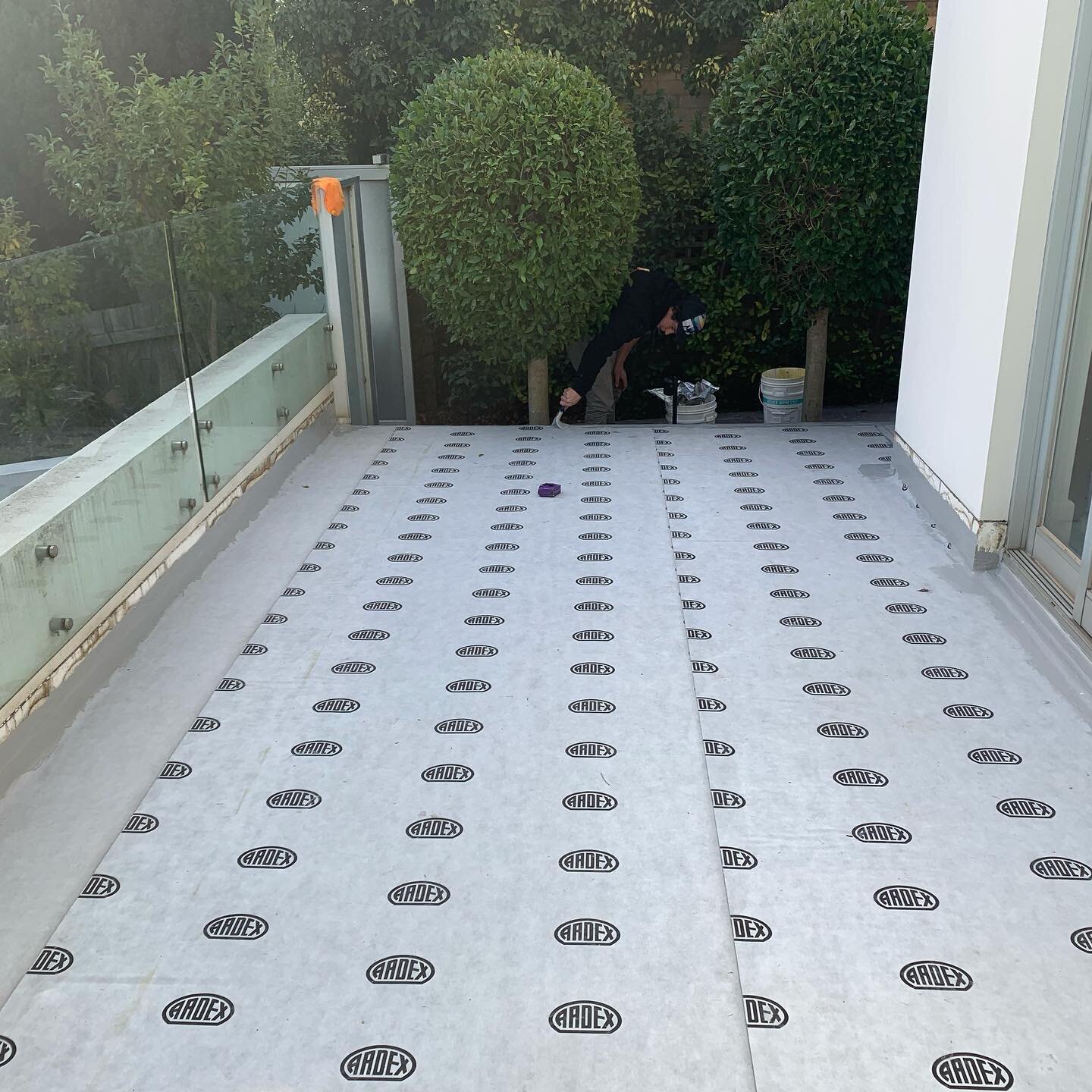 Leaking Balconies 🤯
This is a common issue in the building and construction industry. 

Our qualified team of certified @ardexaustralia Waterproofers installing Ardex WPM 1000 a WeldTec technology. Swipe Across 👉🏼to watch the system of our special
