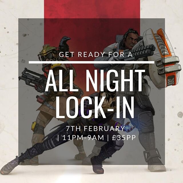 This Friday come join our all night lock-in. #Gaming #Nosleep #Brighton