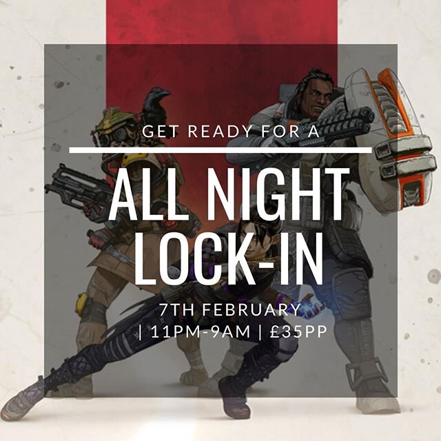 Tomorrow! All night lock-in. #Gaming #Nosleep #Brighton