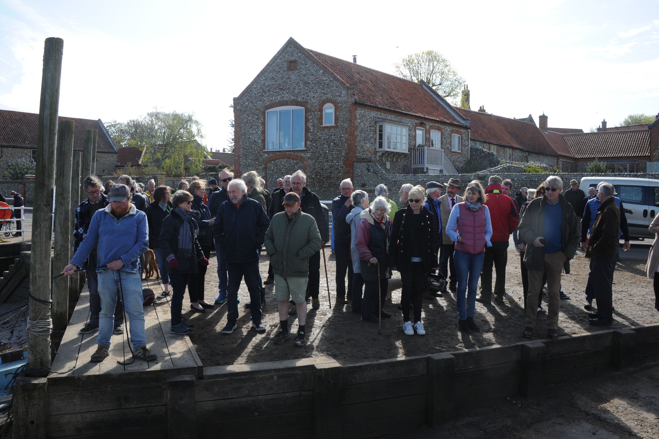 The crowd gathered at Blakeney Harbour ahead of Poppy's launch. Credit Alban Donohoe.JPG
