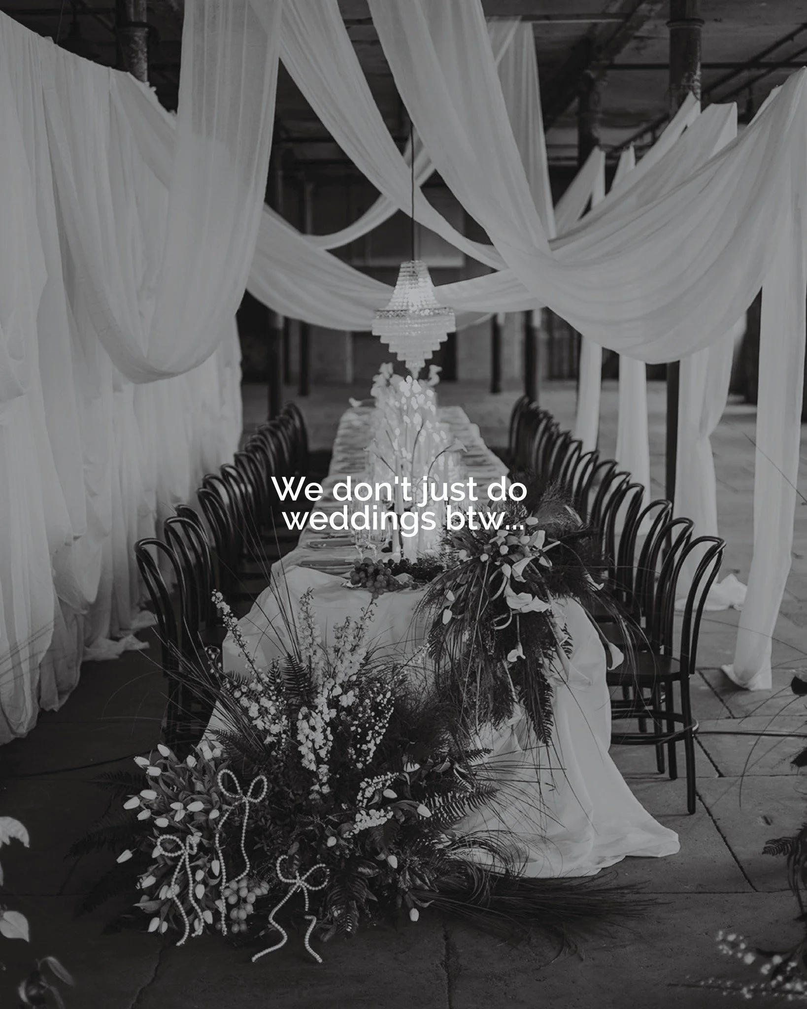Something we don't talk about enough.

We've spent years creating moments that stay with people, and that doesn't stop at weddings. We bring the same care, the same eye and the same obsession with detail to every corporate event we touch.

Whether it