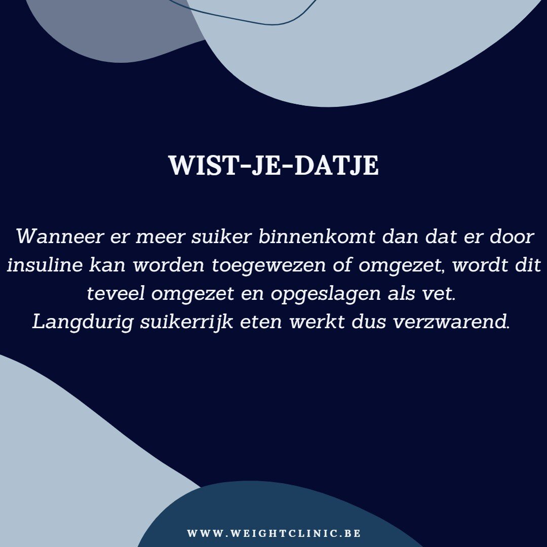 Wist je dat een teveel aan suiker omgezet wordt in vet? Als we suiker opnemen dan is dit voor de alvleesklier een signaal om #insuline af te geven. Insuline zorgt ervoor dat alle suiker toegewezen wordt in ons lichaam. Maar als er meer binnen komt da