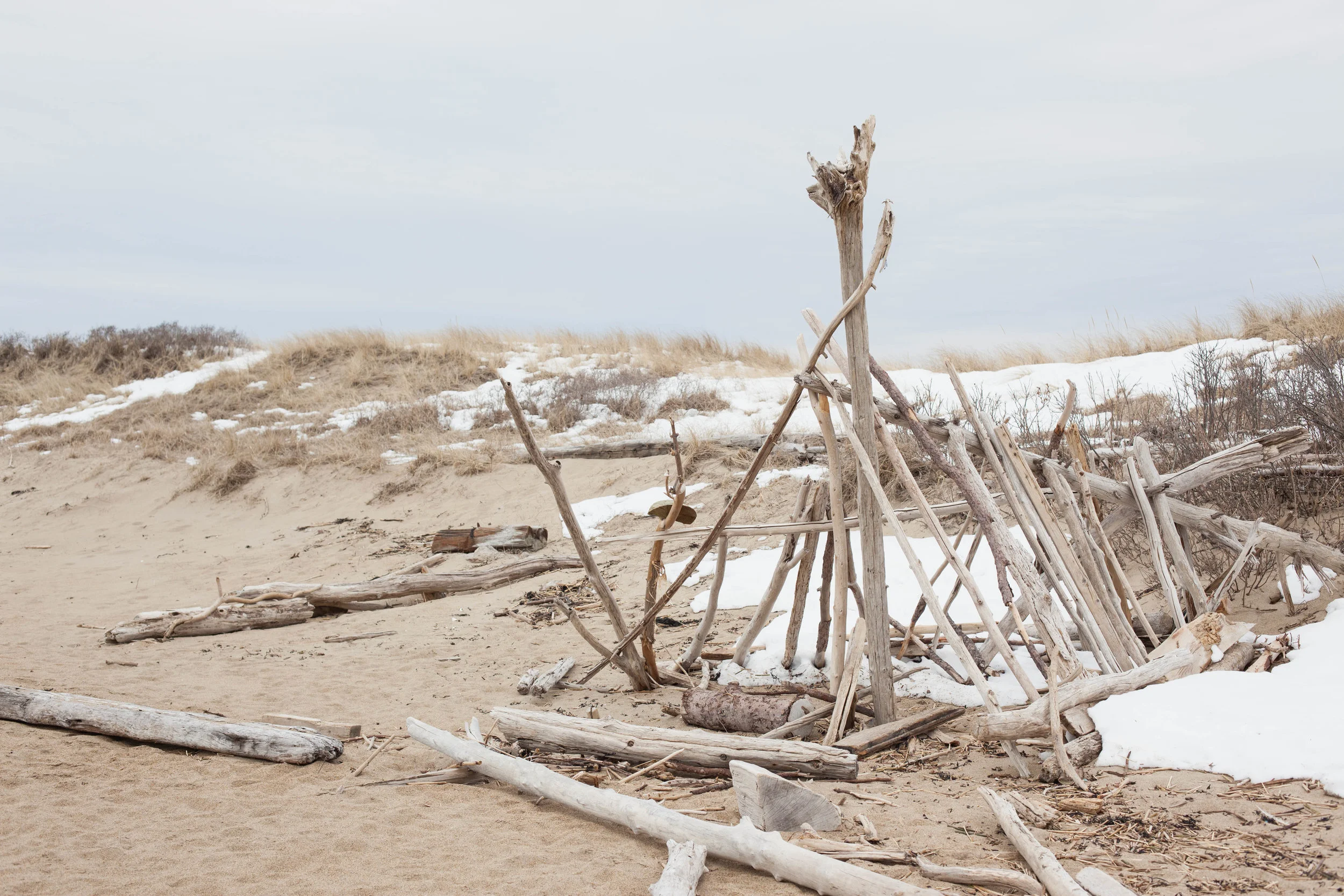 Reid state park in the winter