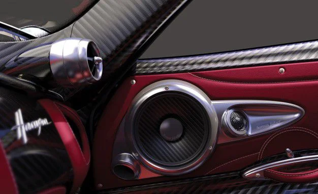 Note the gorgeous ultra lightweight carbon fiber woofer by Sonus Faber.