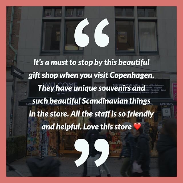 We love our customers❤️ Thanks for the love Brynd&iacute;s Alma Gunnarsd&oacute;ttir. See you in Copenhagen.

#welcomegiftshopandsouvenirs #nygade #amagertorv #mycph #iheartcph #hygge #traveler #happynewyear #2020 #wintersale #presents #souvenirs #co
