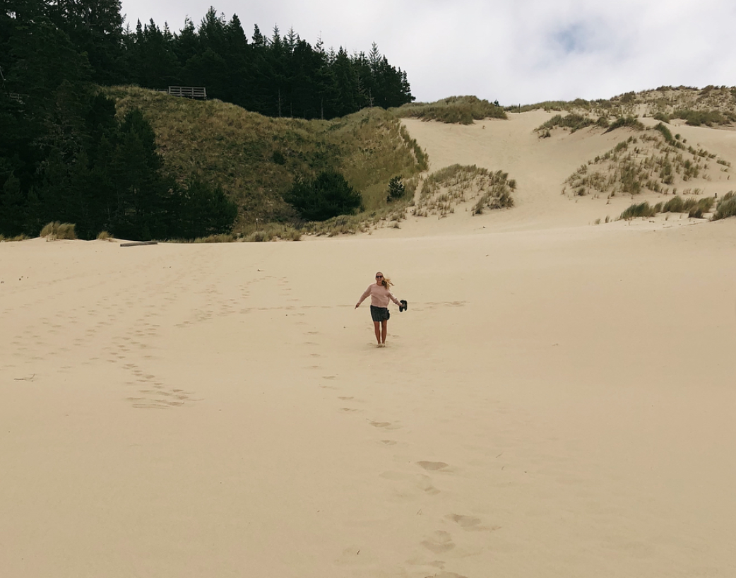 Running through the sand dunes