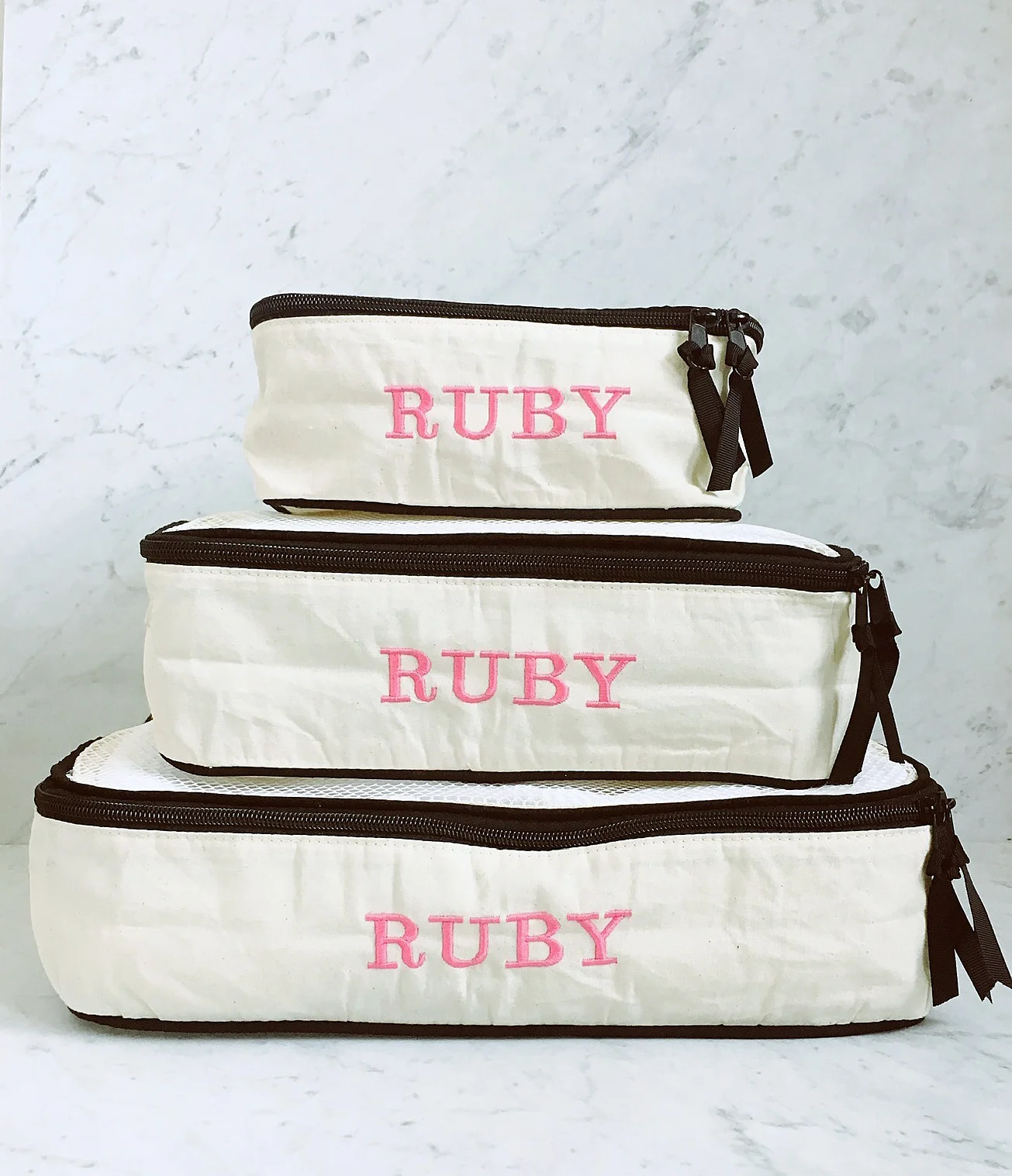 packing cubes monogrammed