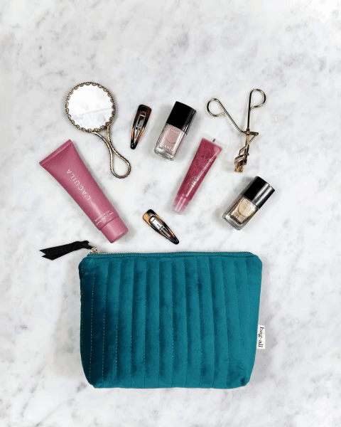 The Cutest Quilted Velvet Makeup Bag Just Landed