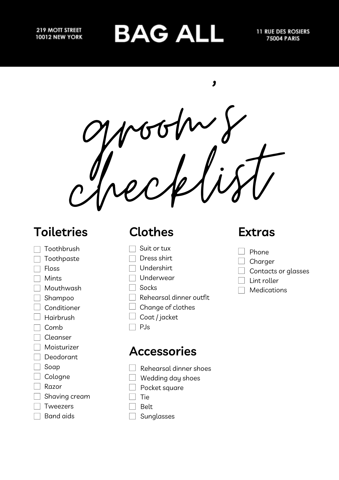 Groom s Checklist The Ultimate Groom Packing List Bag all Journal groom-s-checklist-the-ultimate-groom-packing-list-bag-all-journal