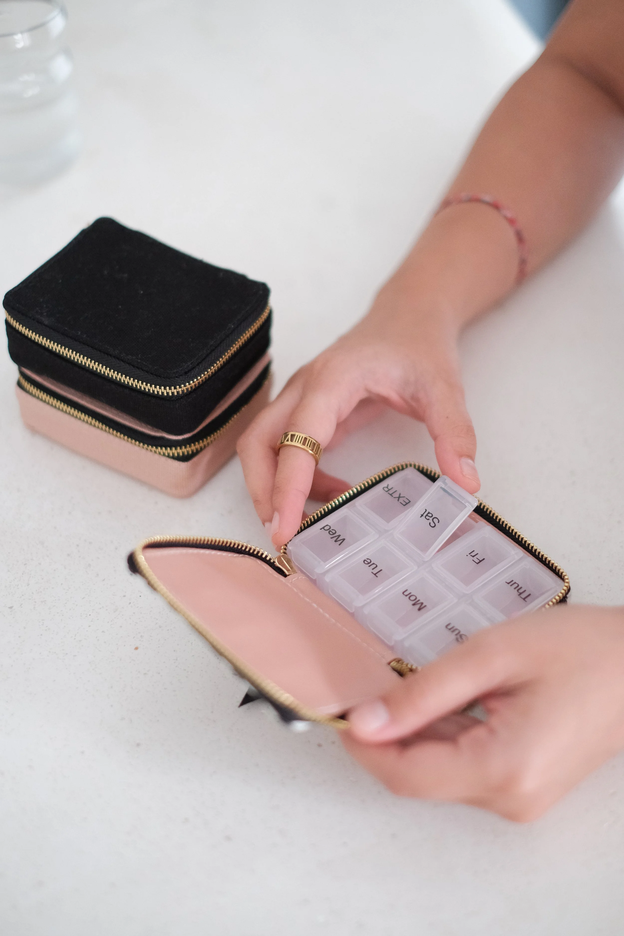 Bag-all Organizers designed for storing pills, vitamins, and daily health essentials. Includes travel-friendly pill cases and storage for everyday wellness routines