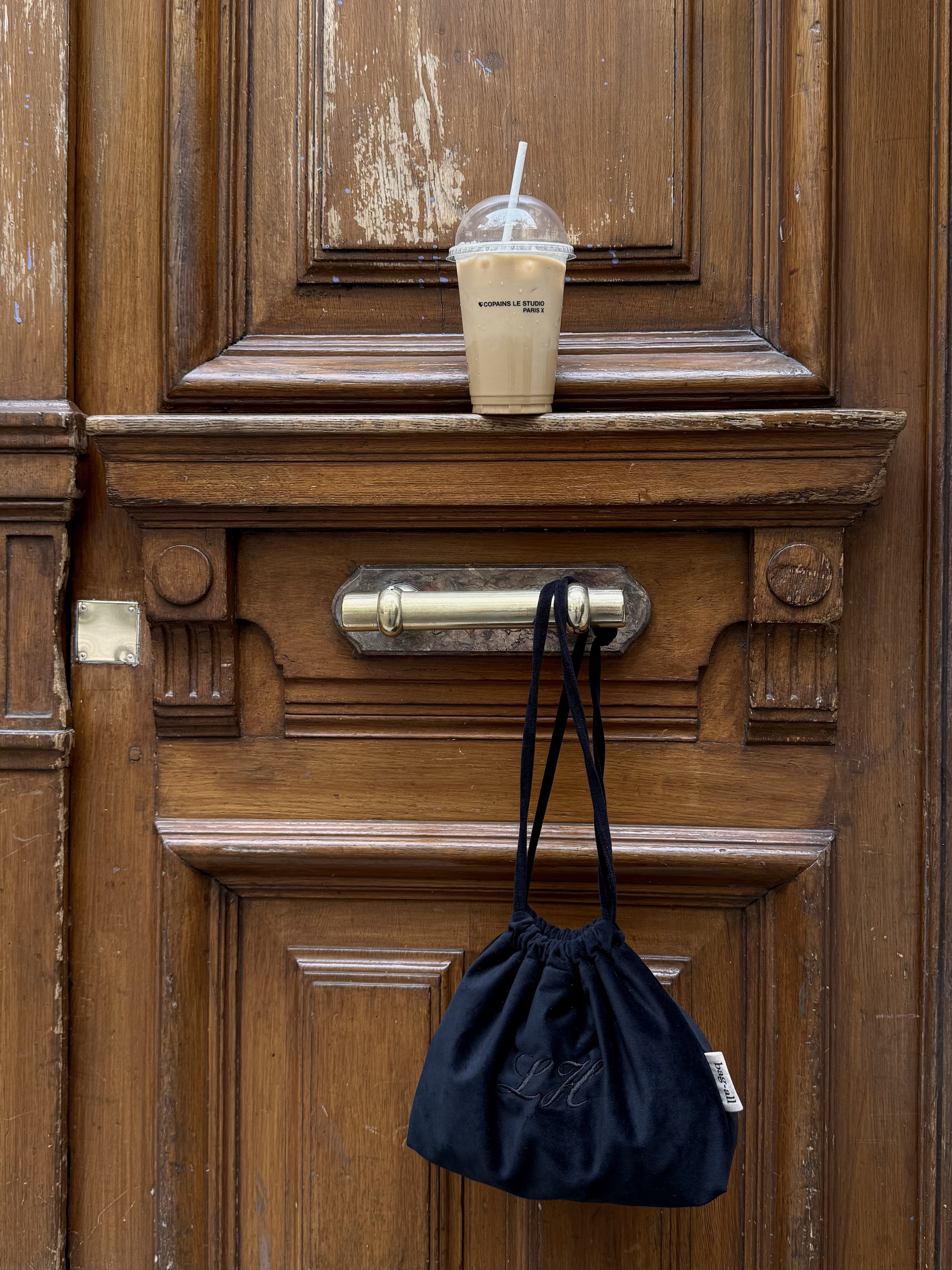 Bag-all Drawstring Makeup Organizing Bag, Black Velvet