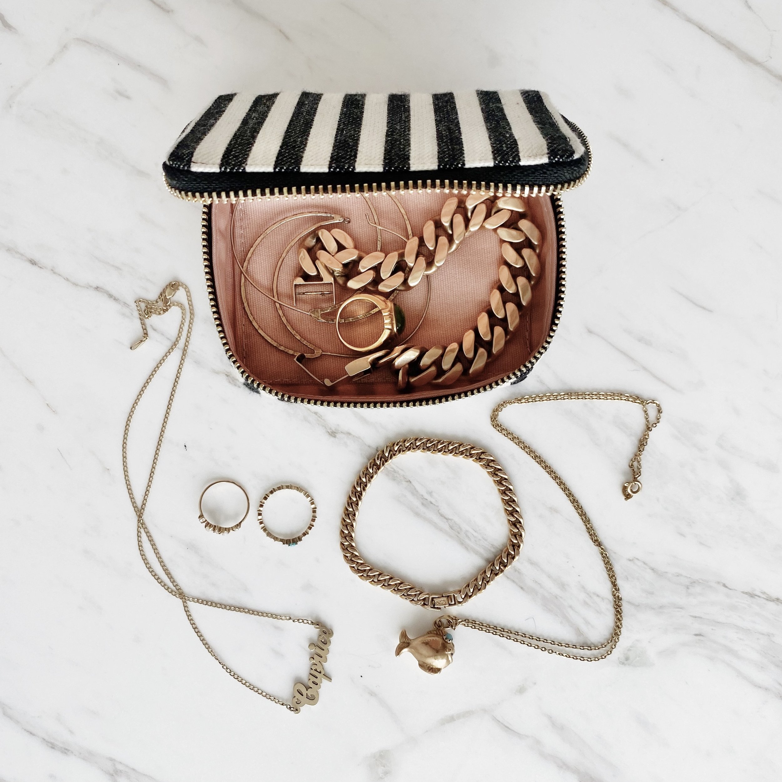 Bag-all Jewelry/Trinket Box, Striped