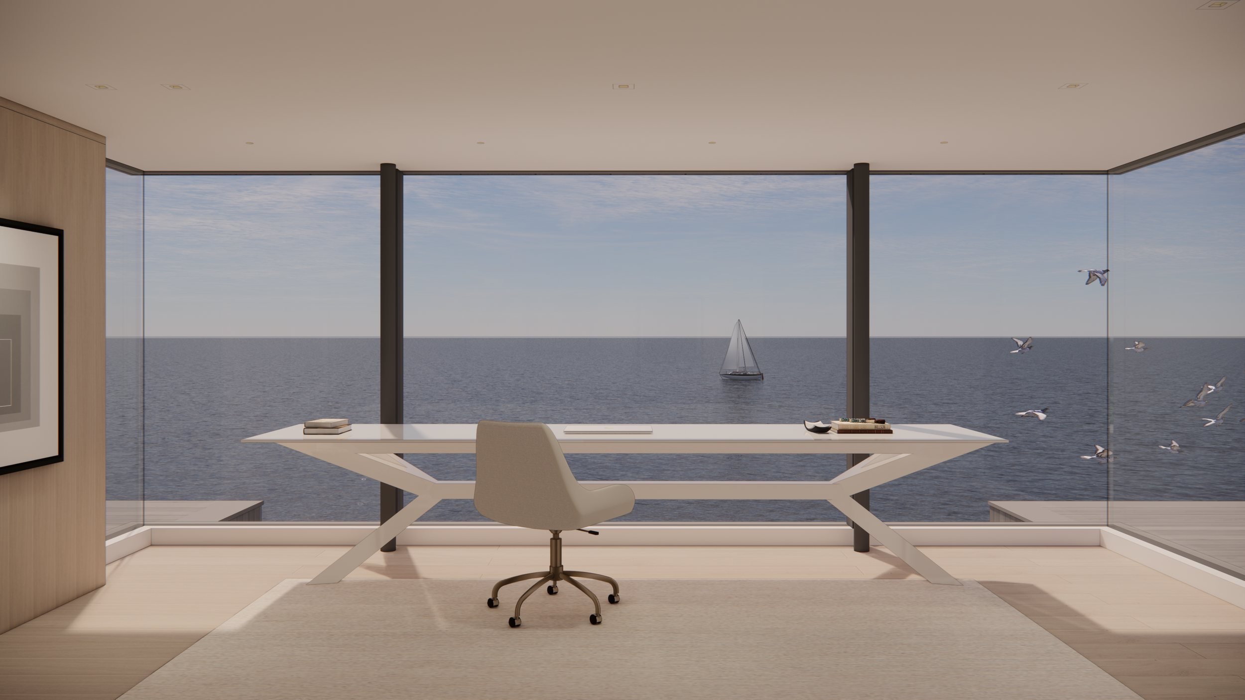 Waterfront house design in Cape Cod by Walker Architects.