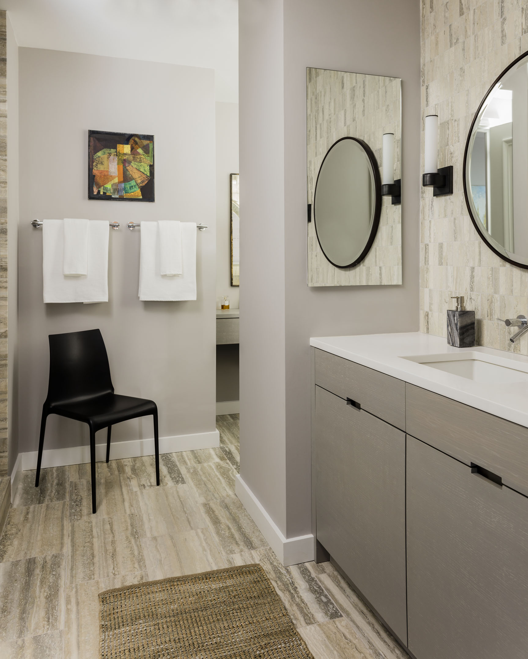 Renovated bathroom in a Boston apartment
