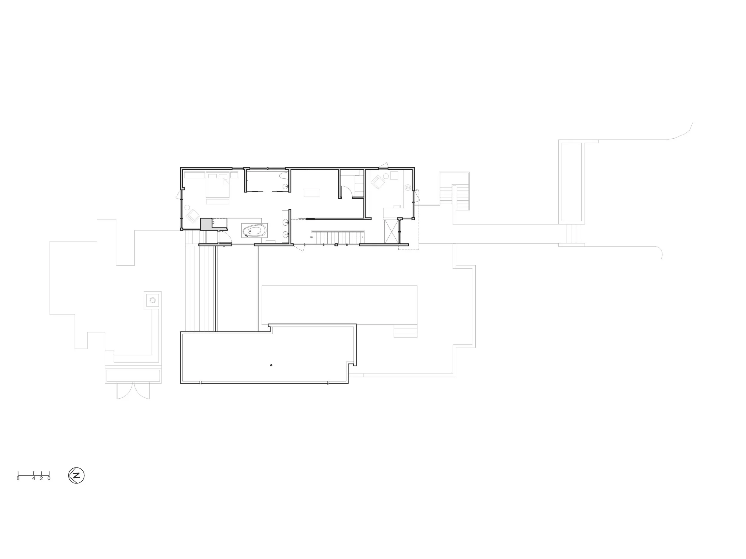 Modern beach house floor plan