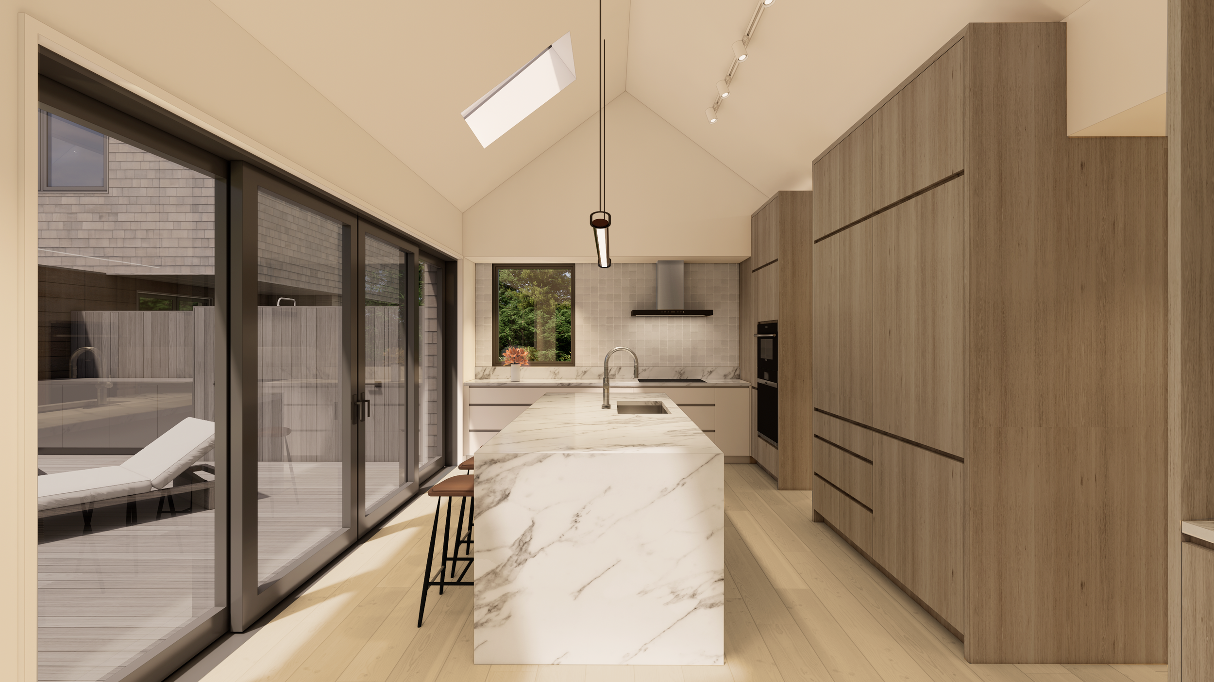 kitchen at a custom house on Cape Cod