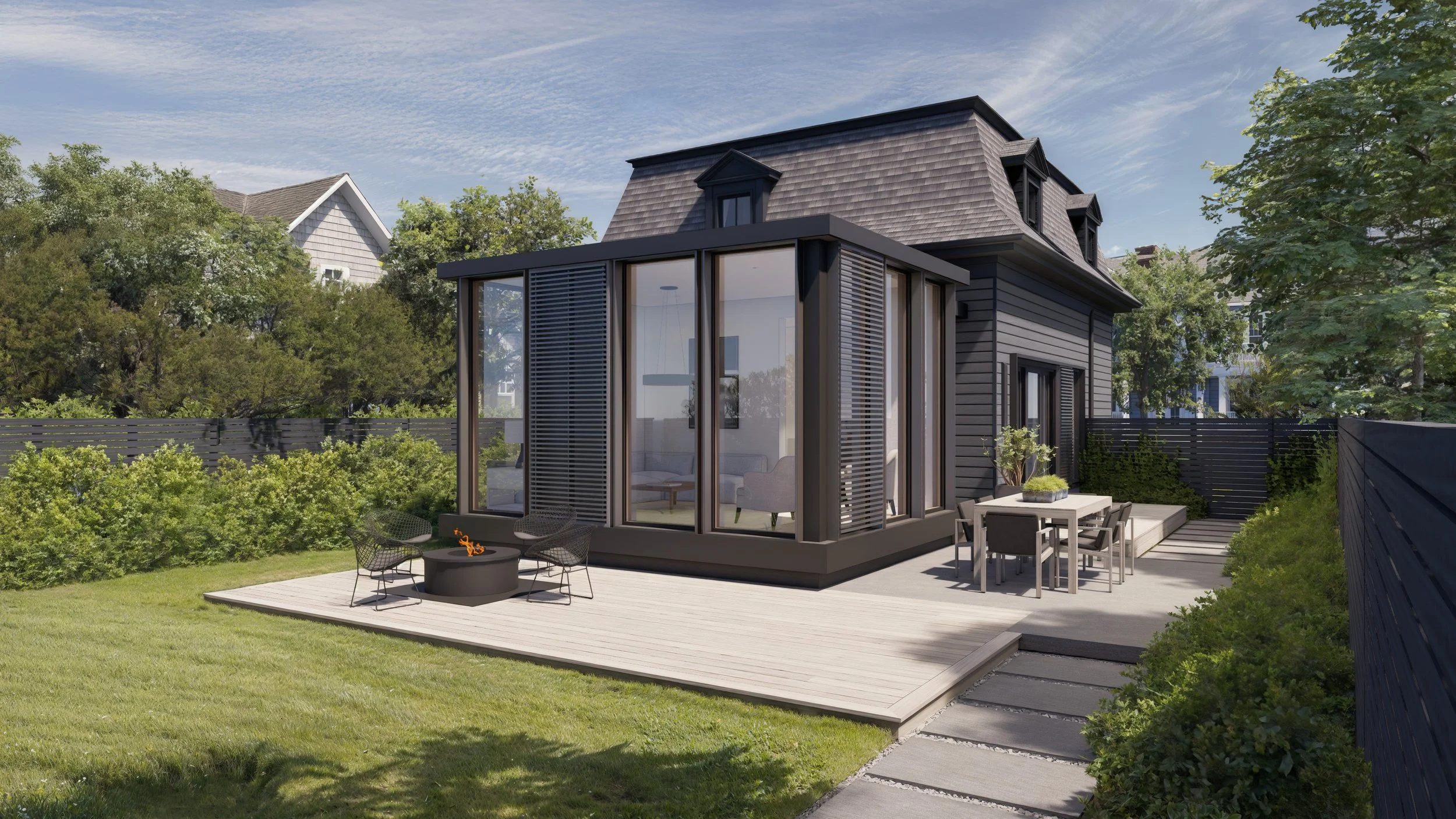 Modern rear addition to a Victorian House by Walker Architects