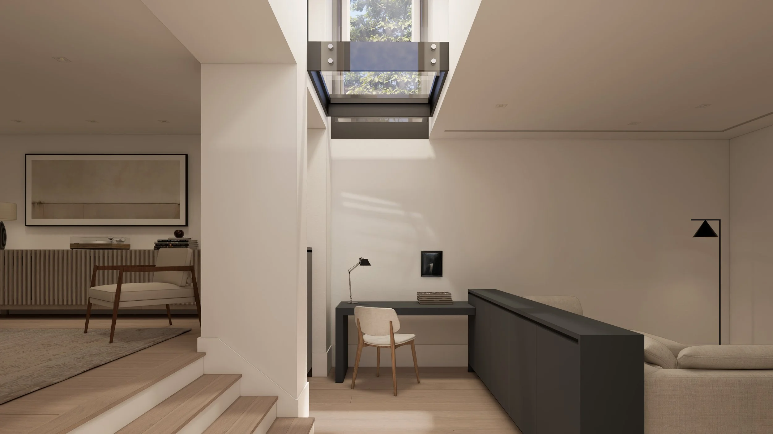 Basement addition to a historic Victorian house in Newton