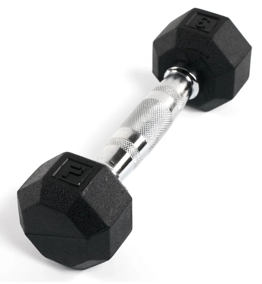 Rubber HEX Dumbbells  - 3lbs, 5lbs, 10lbs, 15lbs, 20lbs, 25lbs &amp; 30lbs