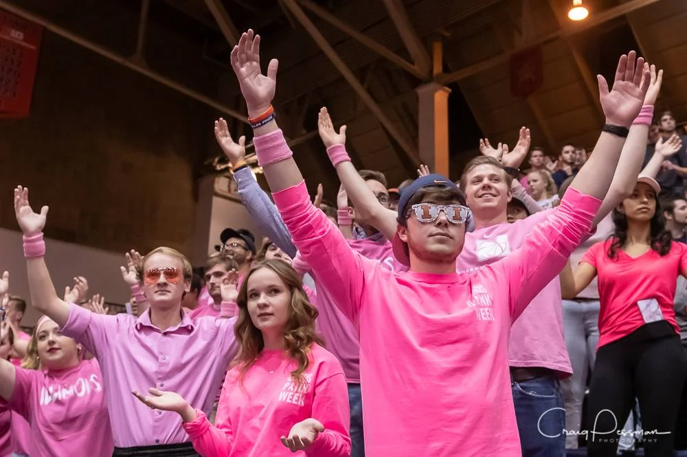Photo taken by Craig Pessman of Spike Squad at the annual pink match.