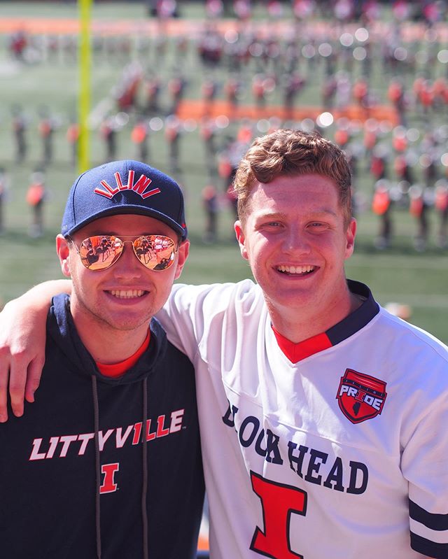 Hey to our friends in IFC &amp; PHC! We love seeing you cheering on the Fighting Illini in the North Endzone! Did you know you could win $500 for your philanthropy by doing so? Swipe to see how!