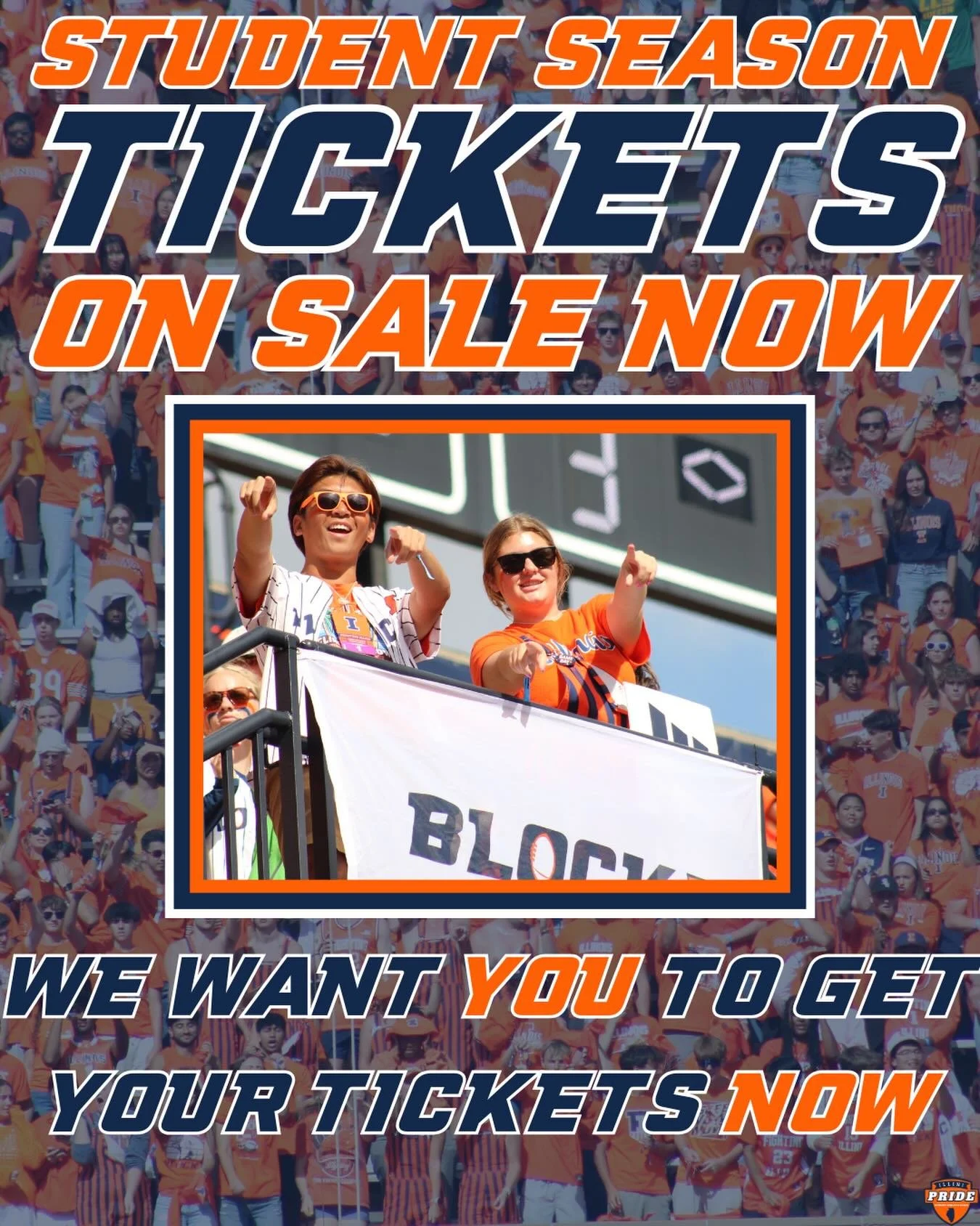 Get your season tickets!! Tickets sold out last year so best to get them now! Any student that purchases student season tickets gets first dibs on Illini men&rsquo;s basketball tickets for the 26-27 season. The link to purchase is linked in our bio. 