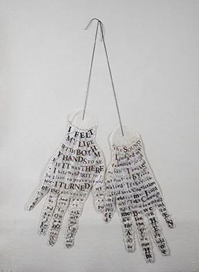 Lesley Dill, The Poetic Body: Poem Gloves, 1992