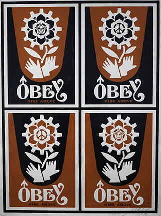 Shepard Fairey, Rise Above Stamp, 2006