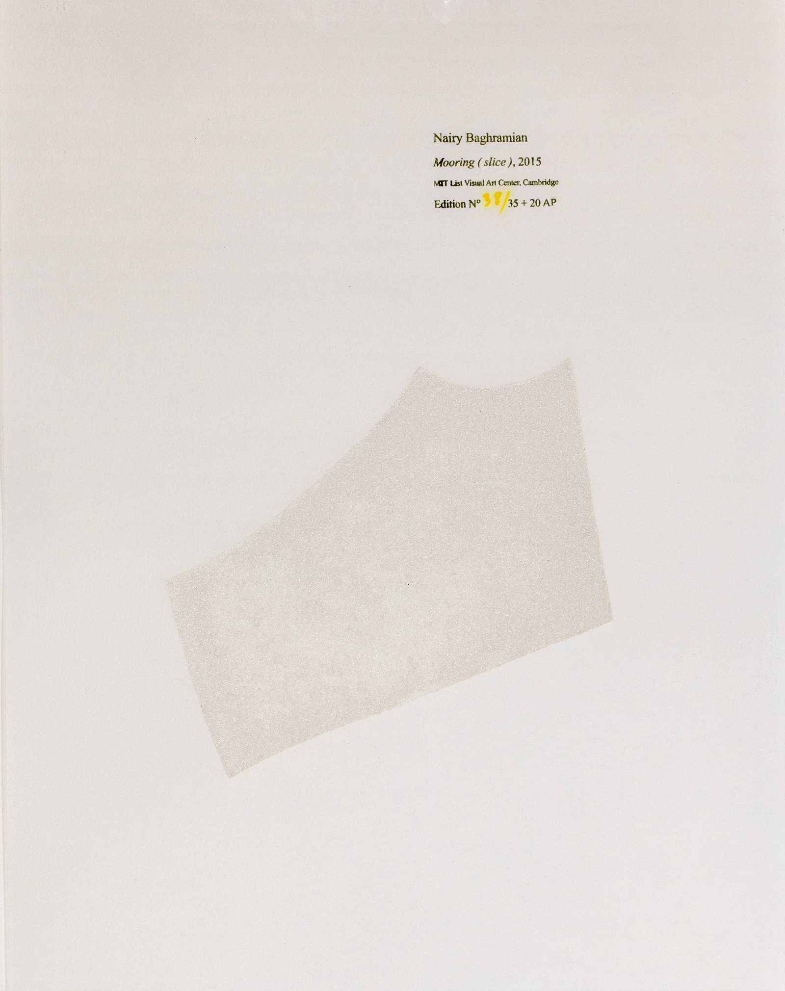 Nairy Baghramian, Mooring (Slice), 2015