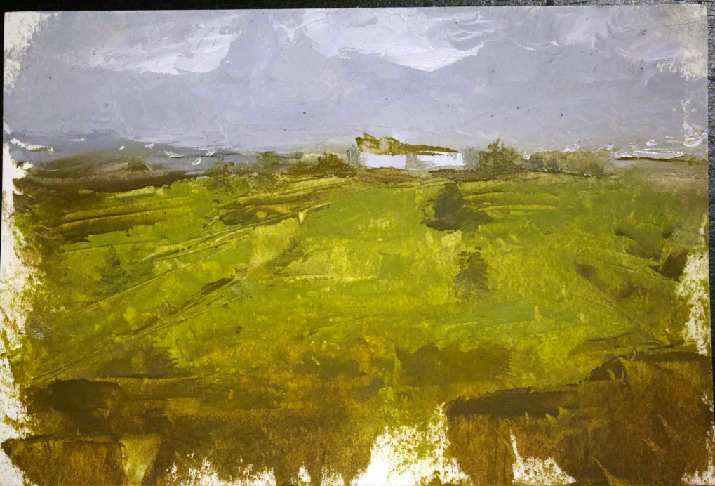 Plein Air - Observatory - Okinawa - Oil on panel, 5x7 in
