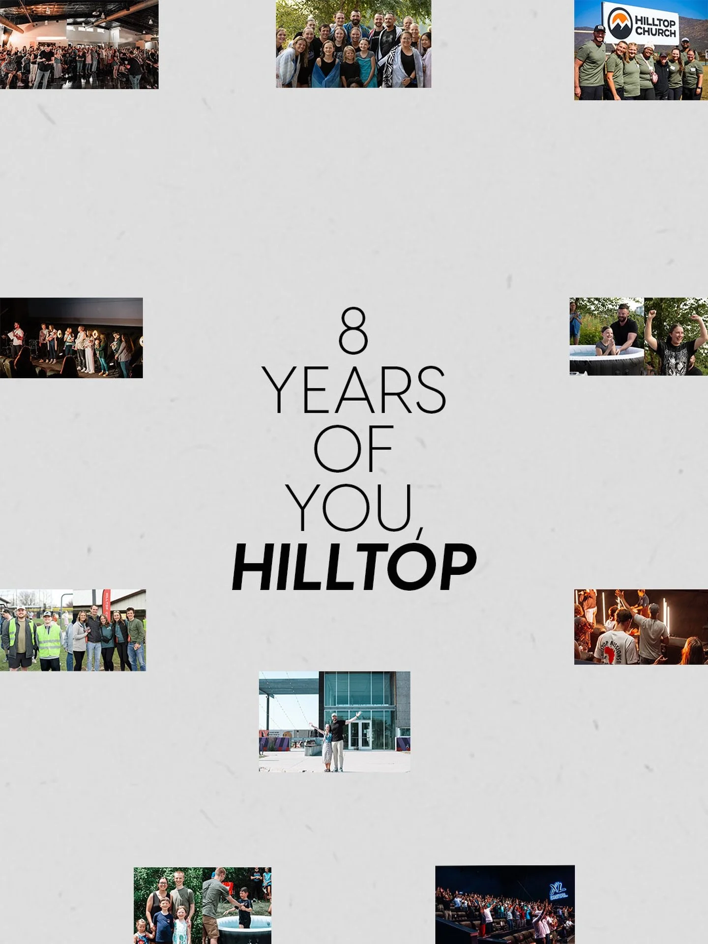 Celebrate 8 YEARS of God&rsquo;s faithfulness with us!

Tomorrow, 10/11, we&rsquo;re celebrating 8 years of Hilltop! Most importantly, we&rsquo;re thanking God for all He has done and all He WILL do in the future 🙌

Pastor Brandon is sharing the vis