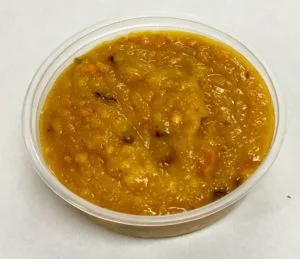 Red kori squash and fig pudding.
